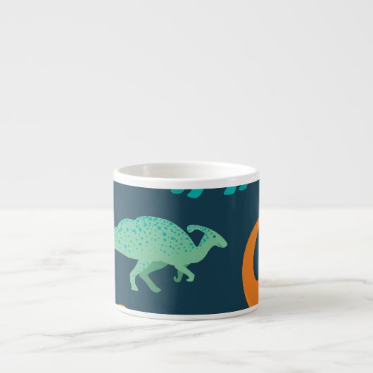 Dinosaurus Avontuur: Kinderen kinderkamer behang Espresso Kop (Voorkant)