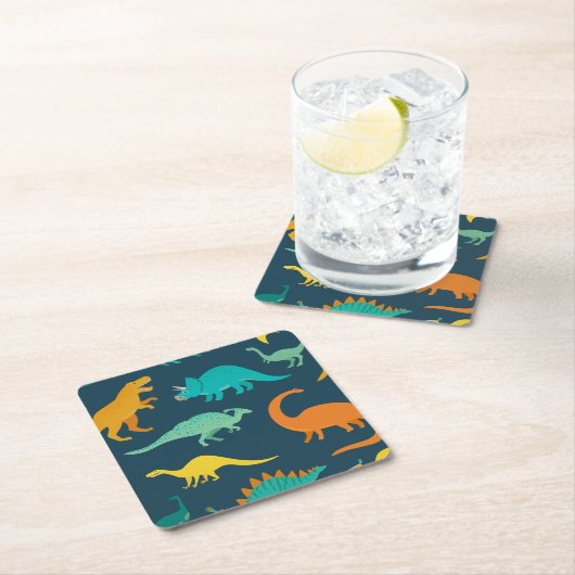 Dinosaurus Avontuur: Kinderen kinderkamer behang Kartonnen Onderzetters (Insitu)