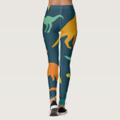 Dinosaurus Avontuur: Kinderen kinderkamer behang Leggings (Achterkant)