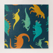 Dinosaurus Avontuur: Kinderen kinderkamer behang Legpuzzel (Horizontaal)