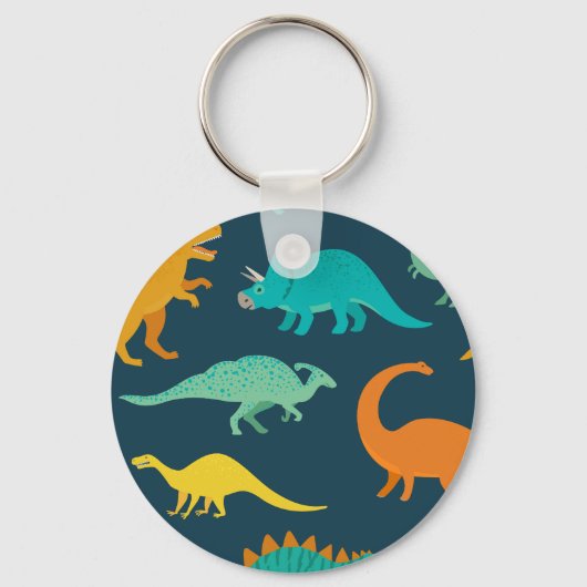 Dinosaurus Avontuur: Kinderen kinderkamer behang Sleutelhanger (Voorkant)