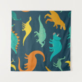 Dinosaurus Avontuur: Kinderen kinderkamer behang Wandkleed (Voorkant (horizontaal))