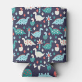 Dinosaurus Avontuur Naadloos Ontwerp Blikjeskoeler (Achterkant)