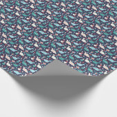 Dinosaurus Avontuur Naadloos Ontwerp Cadeaupapier (Hoek)