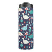 Dinosaurus Avontuur Naadloos Ontwerp Thermosbeker (Voorkant)