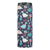 Dinosaurus Avontuur Naadloos Ontwerp Thermosbeker (Achterkant)