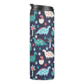 Dinosaurus Avontuur Naadloos Ontwerp Thermosbeker (Geroteerd rechts)