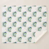 Dinosaurus Baby Boy Sherpa Deken (Voorkant (horizontaal))