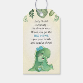 Dinosaurus Baby Jongen Douche Sprinkle Fles Favor Cadeaulabel