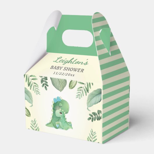 Dinosaurus Baby Jongen Douche Sprinkle Wild Dino P Bedankdoosjes (Achterkant)