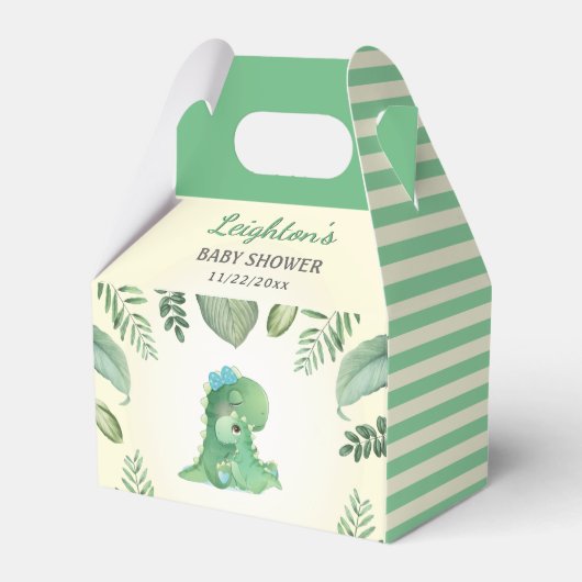 Dinosaurus Baby Jongen Douche Sprinkle Wild Dino P Bedankdoosjes (Voorkant Zijde)