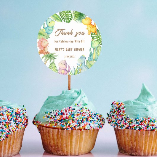 Dinosaurus Baby Ronde Sticker