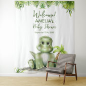 Dinosaurus Baby shower achtergrond Wandkleed (In situ)