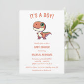 Dinosaurus Baby shower Baby shower Kaart (Staand voorkant)