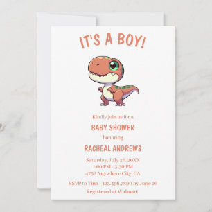 Dinosaurus Baby shower Baby shower Kaart