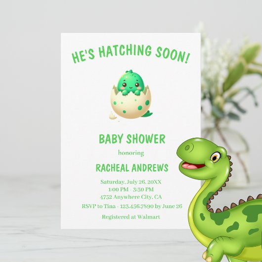 Dinosaurus Baby shower Baby shower Kaart