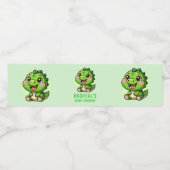 Dinosaurus Baby shower Baby shower Waterfles Etiket (Enkel label)