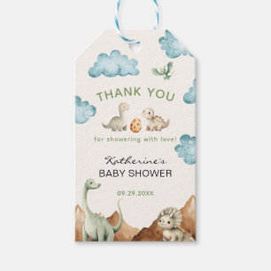 Dinosaurus Baby Shower Bedank Je Favor Cadeaulabel