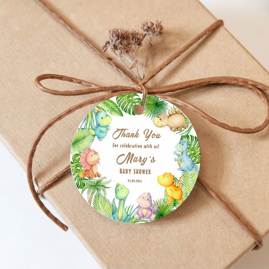 Dinosaurus Baby Shower Bedankt Bedankjes Labels