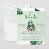 Dinosaurus baby shower Briefkaart (Voorkant / Achterkant)