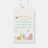Dinosaurus Baby Shower Cadeaulabel (Voorkant)