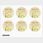 Dinosaurus Baby shower Dank u Stickers (Vel)