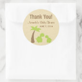 Dinosaurus Baby shower Dank u Stickers (Tas)