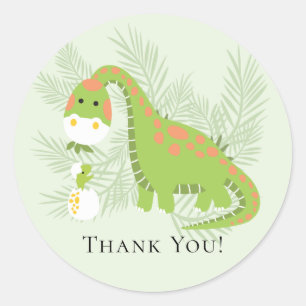 Dinosaurus Baby shower Dank u voor Sticker