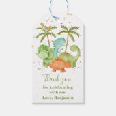 Dinosaurus Baby shower I Birthday Cadeaulabel (Voorkant)