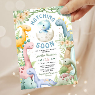 Dinosaurus Baby Shower Jongen Blauw Dino Kaart