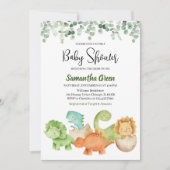 Dinosaurus Baby Shower Kaart (Voorkant)
