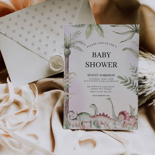 Dinosaurus Baby shower Kaart