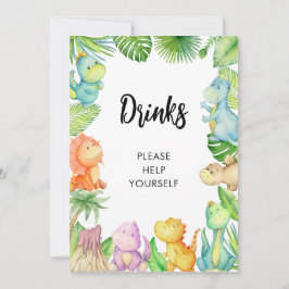 Dinosaurus Baby shower Kaart