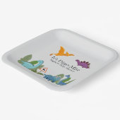 Dinosaurus Baby Shower Papieren Bord (Gebogen)