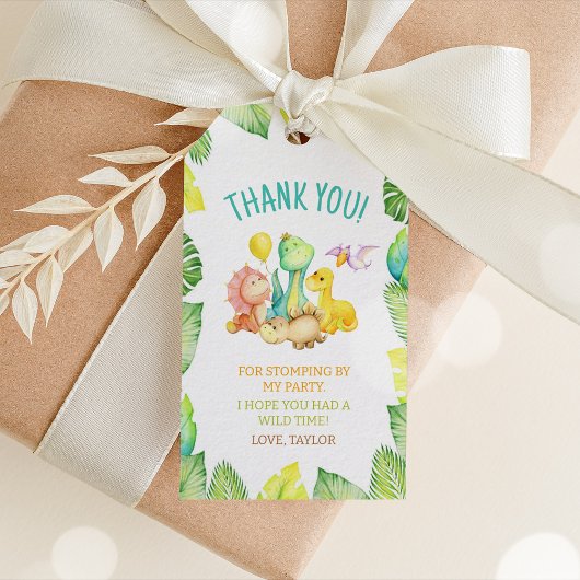 Dinosaurus Baby shower Party Favor Gift Labels Cadeaulabel