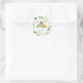 Dinosaurus Baby Shower Ronde Sticker (Tas)