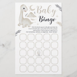 Dinosaurus Baby Shower Spel Baby Bingo Kaart