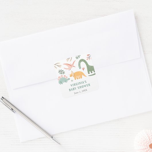 Dinosaurus Baby Shower Sticker