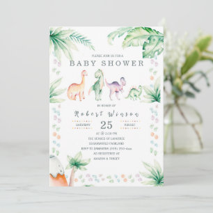 Dinosaurus Baby Shower Uitnodiging