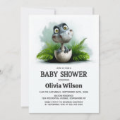 Dinosaurus baby shower uitnodiging (Voorkant)