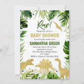 Dinosaurus Baby Shower Uitnodiging (Voorkant)