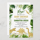 Dinosaurus Baby Shower Uitnodiging (Voorkant / Achterkant)