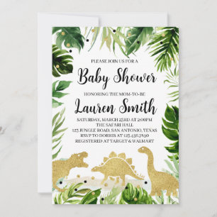 Dinosaurus Baby Shower Uitnodiging
