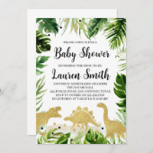 Dinosaurus Baby Shower Uitnodiging (Voorkant / Achterkant)