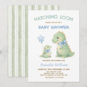 Dinosaurus baby shower uitnodiging Komt Eerder Uit (Voorkant / Achterkant)
