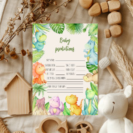 Dinosaurus Baby Shower Voorspellingen Kaart