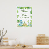 Dinosaurus Baby shower Welkom Poster (Keuken)