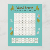 Dinosaurus Baby shower woord zoeken (Voorkant)