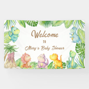 Dinosaurus Baby Welkom Spandoek