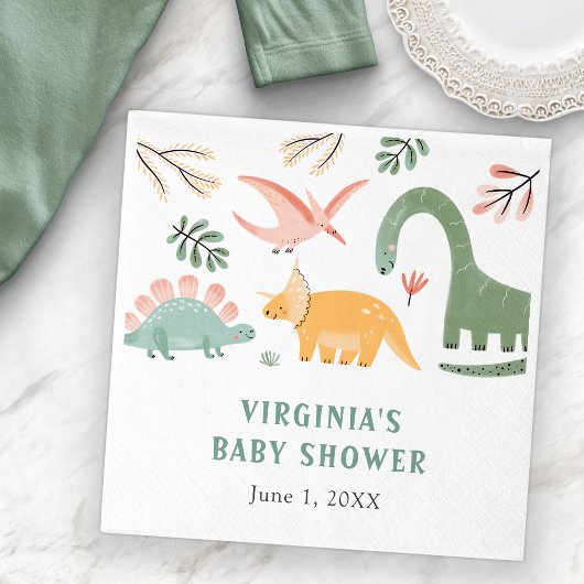 Dinosaurus Babyfeestje Servet